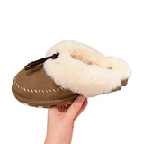Women's Fall/Winter New Item Casual Outdoor Flip Flop Slippers 2026 New Item Warm Slip On Fleece Shoes Women's UGG