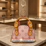 New vintage print light luxury handbag luxury shell bag earphone bag car key bag car charm