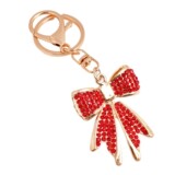 Creative Gift Full Diamond Bow Car Keychain Pendant Fashion Ladies Bag Elegant Key Chain Spot