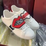 Gucci European light luxury Mickey Mouse white shoes men summer new breathable light luxury all-match couple shoes Gucci casual skate shoes