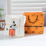 Cross-border foreign trade trendy bath towel two-piece set coral velvet towel household quick-drying water-absorbent color-resistant beach towel wholesale