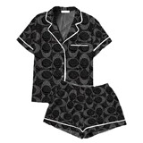 Coach Cross Border Amazon Summer Printed Pajamas Parent-Child Loungewear European and American Foreign Trade Short Sleeve Shorts Pod Customization