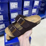 Birken All Cowhide Birken 2025 Summer Vintage Genuine Leather Cork Flat Sandal Unisex Couple Same Line Sandal Slipper