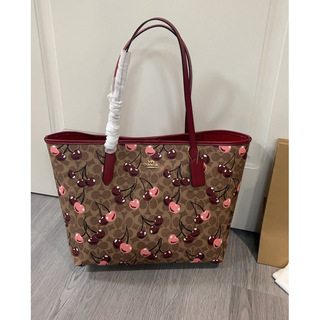 Ole Coach new cherry city tote bag handbag shoulder classic old flower shopping bag large capacity mommy bag