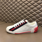 gucci New Skate Shoes Red Fashion Casual Sport White Floral