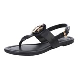 tb sandals women summer flat anti-slip soft sole fashion outerwear european and american leather plus size simple flat toe tb shoes