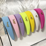 ySL red beans with the same style of green hair band women's all-match outdoors premium feeling sponge hair card headband new