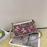 coach 2026 new old flower armpit bag european and american crossbody vintage print chain mahjong shoulder bag all match