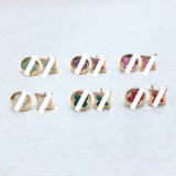 Louis Vuitton Floral Stud Earrings White Rose Gold Red Stud Earrings Fashion
