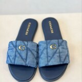 Coach Cross-border Foreign Trade E-commerce Summer Beach Fashion Flat Flip Flops Women Casual Slip On Slip On Out Wear