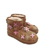 2026 new snow boots women sleeve ankle boots embroidered floral cotton shoes lining optional outdoor warm UGG