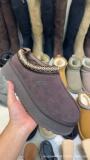 Ethnic-style made thick-soled snow boots women's inner heightened leather fur one-piece cotton boots slippers cowhide wool fleece anti-slip UGG