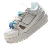 Foreign trade Putian shoes Louis Vuitton empty glue version Trainer Chubby Ding heavy sole bread shoes men and women cross-border running shoes