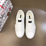 Dior Genuine Leather Casual Shoes White Sport Leather Shoes Versatile Hook-and-Loop Cross-border