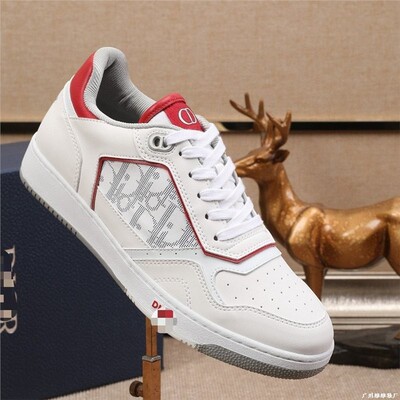 Dior European and American foreign trade men's shoes low-profile sports shoes mixed color dIOE genuine leather breathable high-end fashion all-match men's skate shoes