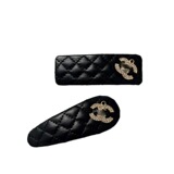 chanel new head shredding hair clip vintage fashion PU leather bb clip simple net red hair clip Chanel top clip bangs clip