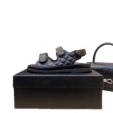 2026Chanel Hook-and-Loop Genuine Leather Platform Slide Outdoor Flat