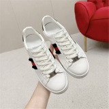 2025 New Gucci Platform White Embroidery Skate Shoes Fashion Cross-border Sneakers