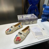 Dior 2025 Outdoor Linen Flat Mules