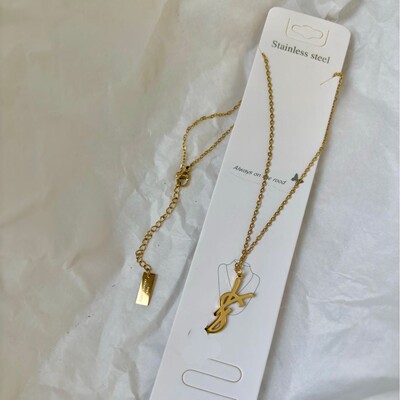 Stainless steel YSL new necklace Y family letter love pendant rhinestone new necklace women manufacturers wholesale