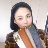 celine L Wind Woolen Hair Clip Hair Band Women Premium Feel Headband Autumn Winter High Cranial Top Pressure Hair Clip All Match Headwear