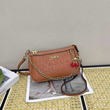 coach 2026 new old flower armpit bag european and american crossbody vintage print chain mahjong shoulder bag all match