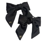 Satin Large Vintage Long Ribbon Bow Hair Clip Multicolor Triangle Wine Red Bow Spring Clip Hair Accessories
