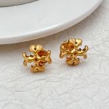TB European Style Fashion Commuter 18 K Gold Stud Earrings Ear Cuff TB