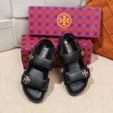 TB Cross-border foreign trade platform velcro sandals summer new all-match open toe strap beach shoes women