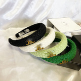 Celine Arc de Triomphe Chanel Windy Hair Clip Headband Women's 2023 New Fall Winter Headband High Cranial Top Pressed Hair Headwear Premium