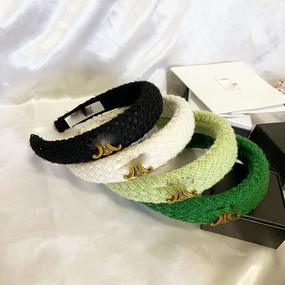Celine Arc de Triomphe Chanel Windy Hair Clip Headband Women's 2023 New Fall Winter Headband High Cranial Top Pressed Hair Headwear Premium