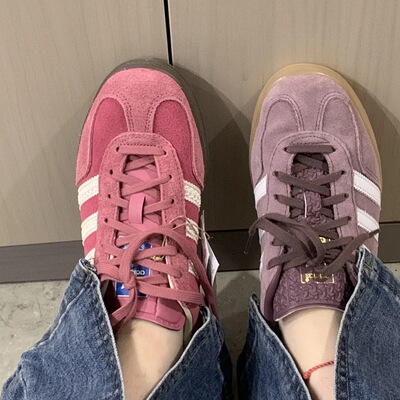 Putian shoes Gazelle training shoes strawberry bear purple pink fashion all-match casual sports men and women skate shoes