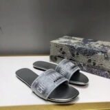 Dior 2026 summer new diamond flat sandals fashion outer wear popular beach sandals women