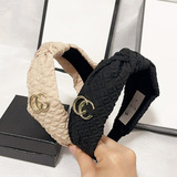 Gucci Korean style temperament net red wide hair band middle knot fabric art camellia headband go out all-match girl hair card hair accessories