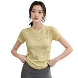 american alo spring summer women high elastic short sleeve quick dry t-shirt breathable pilates gym wear running training sports top