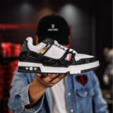 Louis Vuitton Cross-border trainer New Skate Shoes Black Casual Versatile