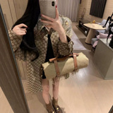 Gucci [Spot] High version jacquard hot diamond explosive spring autumn 2026 new long sleeve shirt coat shoulder jacket