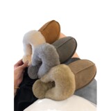 Sangpo fur slippers women winter new leather fur one star mop thickened warm home slippers men UGG