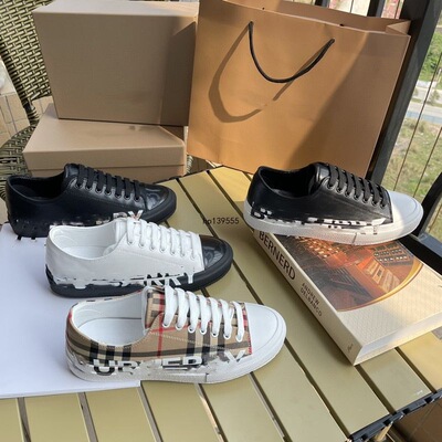 Burberry In Stock Women's Shoes New Flat Casual Skate Shoes Korean Style Versatile Sport Canvas Shoes