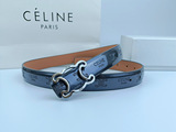 Celine One Piece Generation 2.5 Two-Ply Cowhide Leather Belt Ladies Fashion Simple Genuine Leather Dress Denim Slim Belt