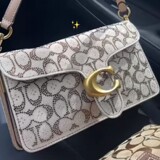 CoachTK Cross-border Women's Bag Cross-border Messenger Light Luxury Wine God Keychain Hanging Bag European and American Fashion Point Diamond Cross-border Underarm Bag