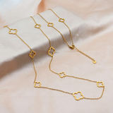 Stainless Steel Floral Necklace Floral Cross-border Best Seller Necklace