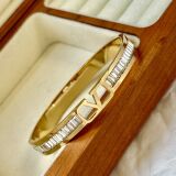 Stainless Steel V Bangle Gold Zircon Bracelet Cross-border Best Seller
