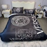Gucci new foreign trade brand washed Tencel net red four-piece set ice silk four-piece set Amazon cross-border bedding
