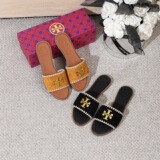 TB Cross-border foreign trade new European and American same style spring and summer women's flat slip on slip on slippers open toe sandals