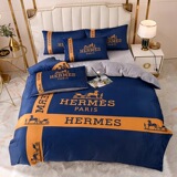 Louis Vuitton Trendy Thick Milk Fleece Four-Piece Set Winter Warm Baby Fleece Bed Sheet Duvet Cover Reversible Fleece Bedding