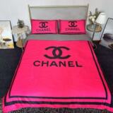 Dior Foreign Trade Fashion Brand Light Luxury Premium Ice Silk Four-Piece Set Washed Silk Quilt Cover Bed Sheet Bed Sheet Big Brand Exit