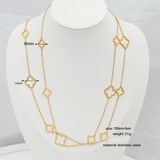 Stainless Steel Floral Necklace Floral Cross-border Best Seller Necklace