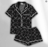 Coach Cross Border Amazon Summer Printed Pajamas Parent-Child Loungewear European and American Foreign Trade Short Sleeve Shorts Pod Customization