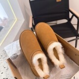 2026 winter slip on bag toe cotton shoes mule shoes classic mini fur snow boots cross-border foreign trade UGG